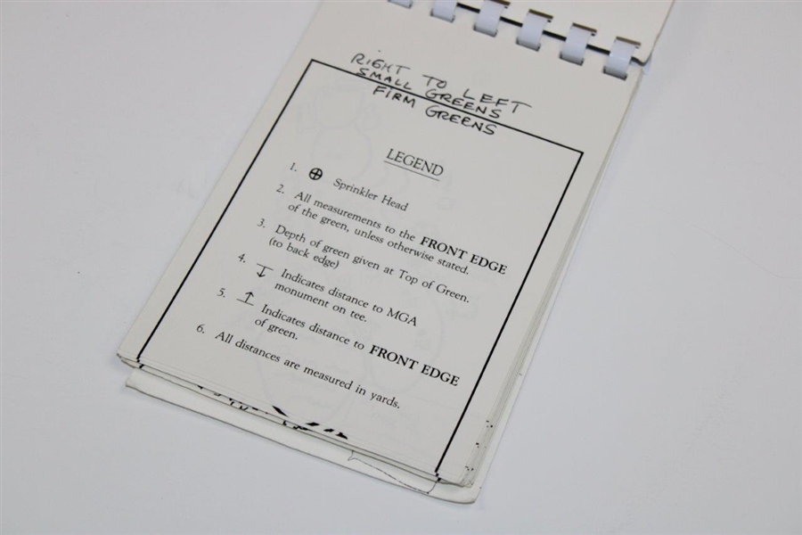 1990 US Senior Open at Ridgewood CC Used Yardage Guide/Book from Arnold Palmer's Caddie