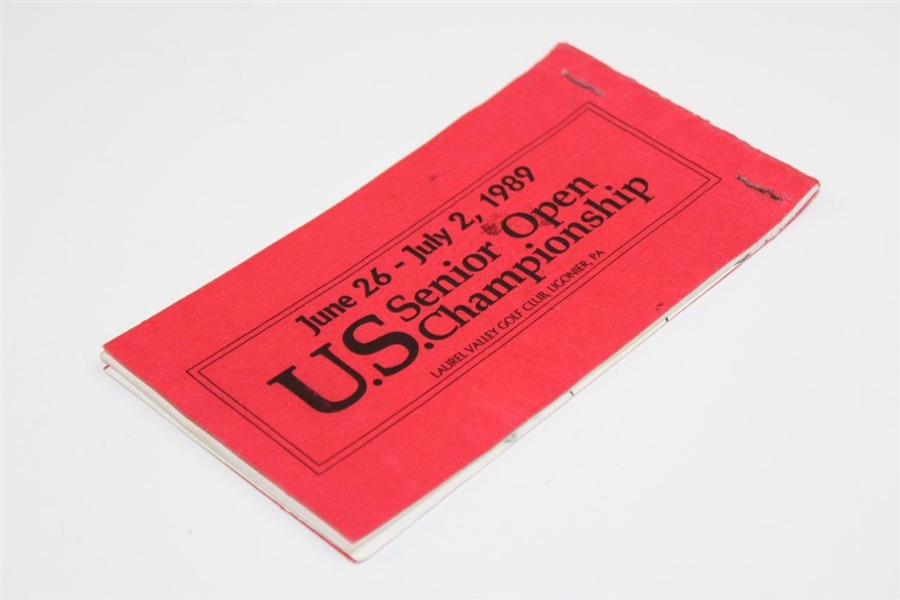 1989 US Senior Open at Laurel Valley GC Used Yardage Guide/Book from Arnold Palmer's Caddie