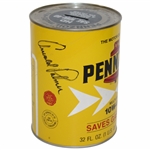 Arnold Palmer Signed Pennzoil Yellow 10W-40 Oil Quart Can JSA ALOA