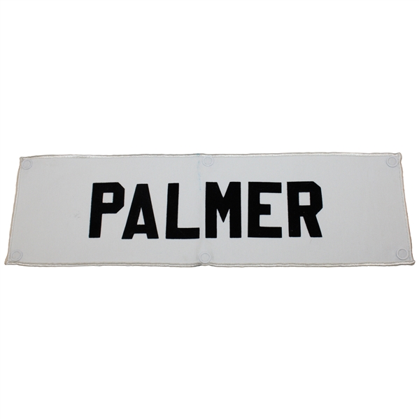 Arnold Palmer Match Used Palmer Contestant Nameplate w/Grommets from Arnold Palmers Caddie