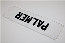 Arnold Palmer Match Used 'Palmer' Contestant Nameplate w/Grommets from Arnold Palmer's Caddie