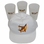 Arnold Palmer Hat & Three (3) N1AP Cups from Arnies Plane from Arnold Palmers Caddie