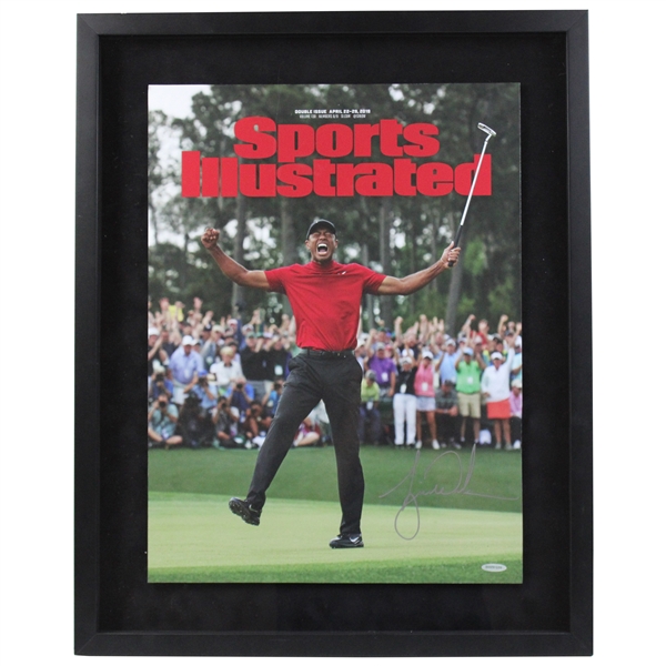 Tiger Woods Signed 2019 Sports Illustrated 15x20 Cover Print - Framed #BAM151229