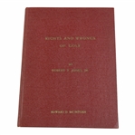 1935 Red Cover Rights & Wrongs of Golf by Bobby Jones - Edward D. McIntosh 