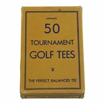 Vintage Large Box of Approx. Fifty (50) Tournament Golf Tees - The Perfect Balanced Tee