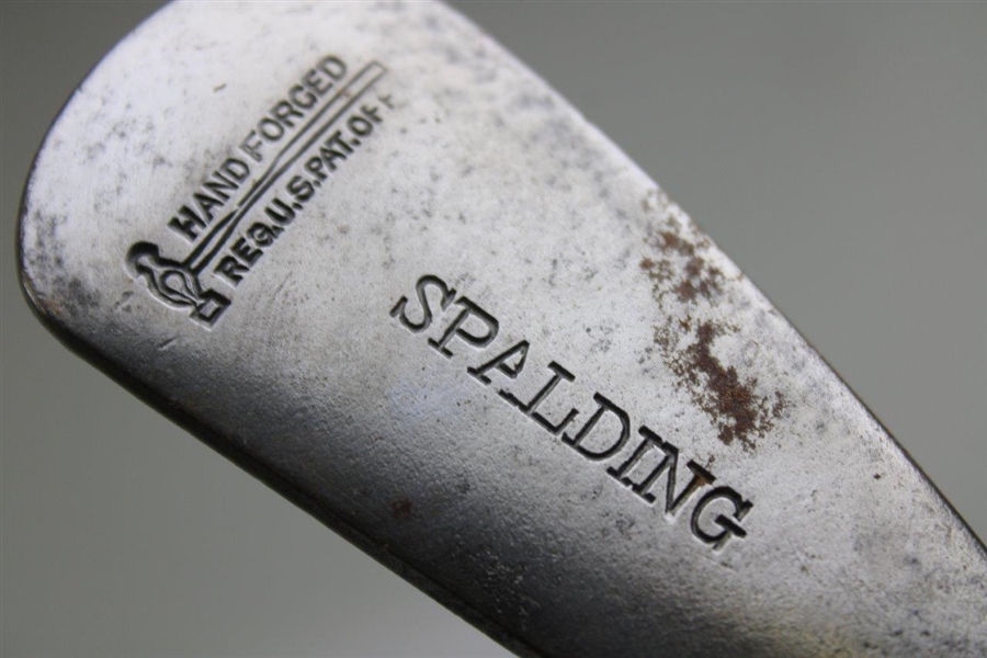 Spalding Hand Forged Reg. U.S. Pat. Off. Smooth Face Iron with Shaft Stamp