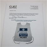 Arnold Palmer Signed Original Tournament Used Arnold Palmer Chrysler Plymouth Caddie Bib JSA ALOA 