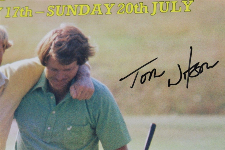 Jack Nicklaus & Tom Watson Signed 1986 Open Championship at Turnberry Advert Poster JSA ALOA