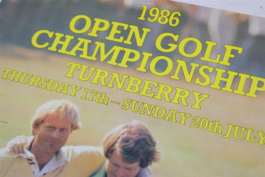 Jack Nicklaus & Tom Watson Signed 1986 Open Championship at Turnberry Advert Poster JSA ALOA
