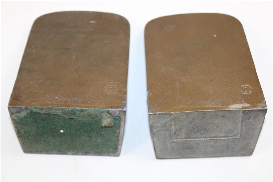 c.1910 Golfer Addressing Ball Cast Iron Bookends
