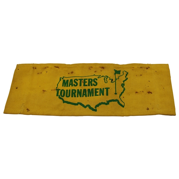 Vintage Masters Tournament Yellow Chair Back Fabric Signage 