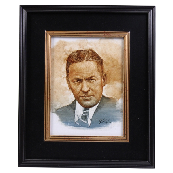 Original Bobby Jones Portrait Oil Painting By Artist Robert Fletcher - Framed