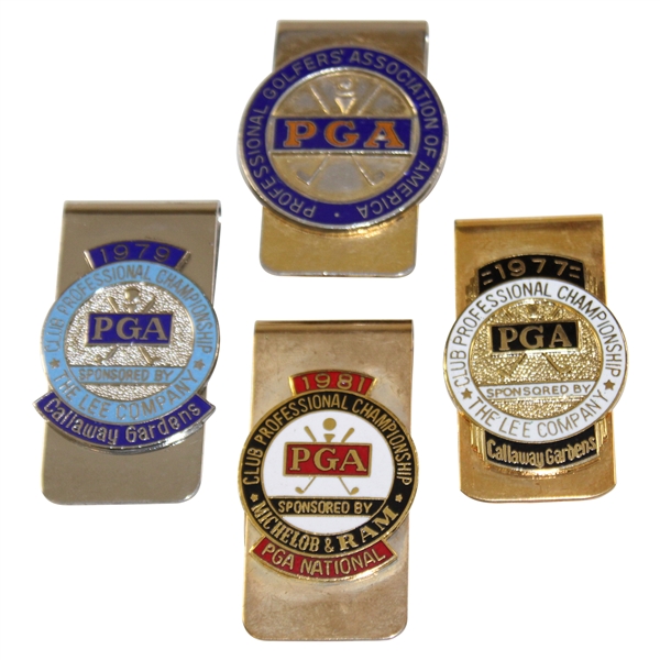 1977, 1979 & 1981 PGA Professional Championship Contestant Clips & One (1) PGA Member Clip