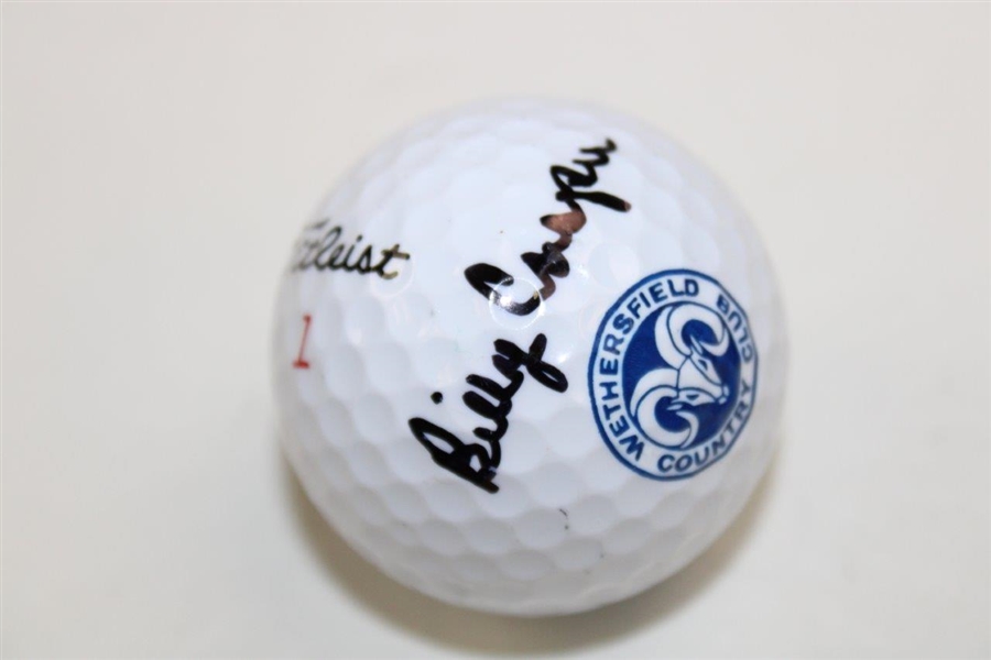 Billy Casper Signed Wethersfield CC Logo Titleist Golf Ball PSA #Z63783