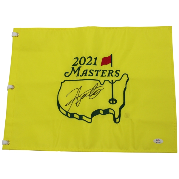 Hideki Matsuyama Signed 2021 Masters Embroidered Flag PSA #AL67356