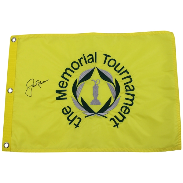 Jack Nicklaus Signed The Memorial Tournament Embroidered Flag PSA #AL67342