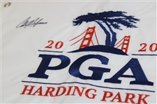 Colin Morikawa Signed 2020 PGA Championship At Harding Park Embroidered Flag JSA# WIT719914
