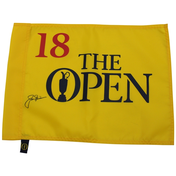 Jack Nicklaus Signed Undated The Open Championship Screen Flag PSA# AL67340