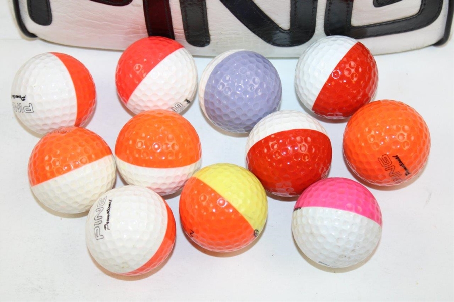 Ping Shag Bag With 11 Ping Colored Balls 