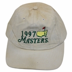 1997 Masters Tournament Large Logo Stitched Stone Hat - Used