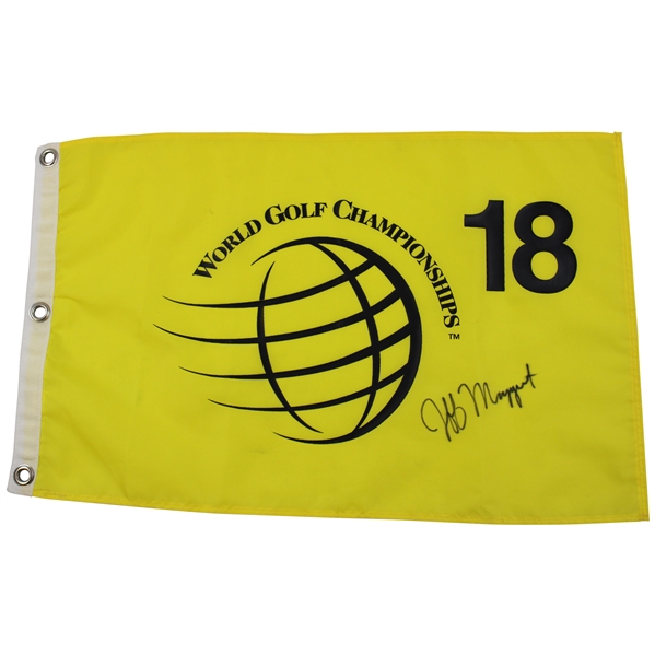 Jeff Maggert Signed World Golf Championships Screen Flag JSA ALOA