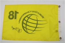 Jeff Maggert Signed World Golf Championships Screen Flag JSA ALOA