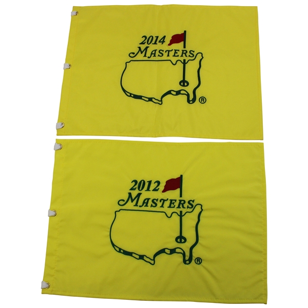 2012 & 2014 Masters Tournament Embroidered Flags - Bubba Watson Wins