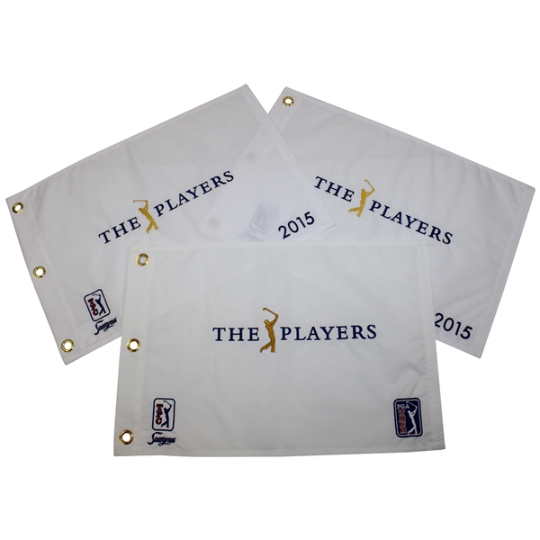 Two (2) 2015 & Undated The Players Championship Embroidered Flags