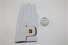 Nick Price Signed Footjoy Golf Glove & Signed Golf Ball JSA ALOA