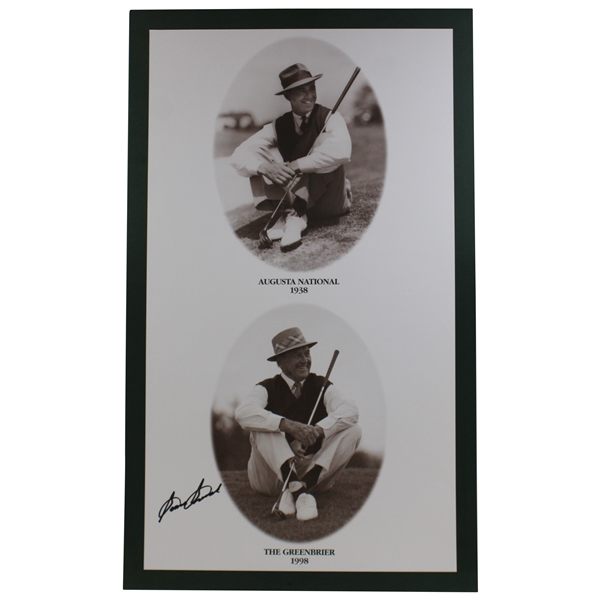 Sam Snead Signed 1938 Augusta National & The Greenbrier 1938-1998 Poster JSA ALOA