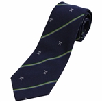 TGC Logo Navy Striped Maddocks & Dick Ltd Polyester Neck Tie Made in Scotland
