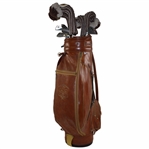 George Steinbrenners Personal Used Irons, Woods & GEORGE Putter in Full Size Palma Ceia Bag