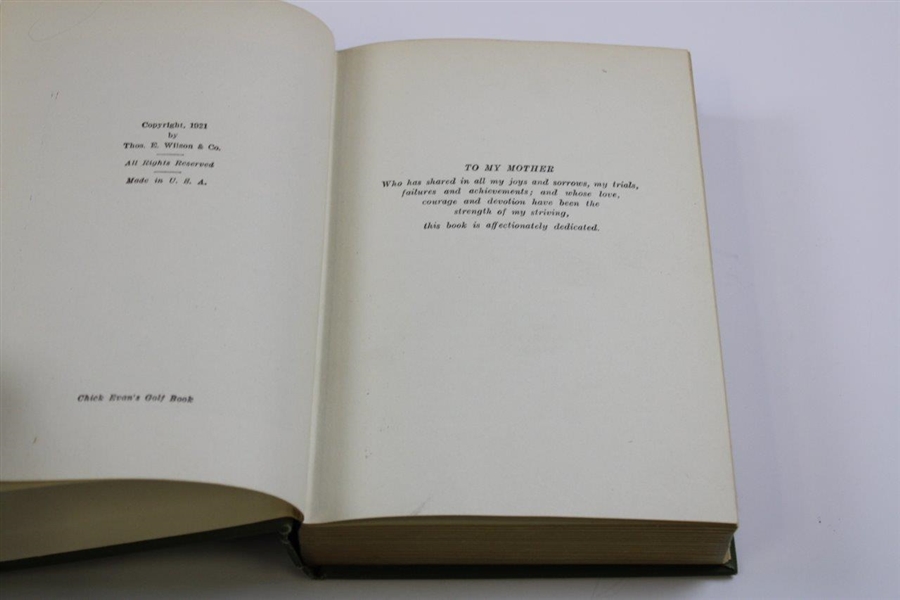 1921 'Chick Evans' Golf Book' 1st Edition with 65 Illustrations