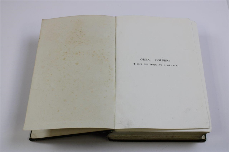 1904 'Great Golfers: Their Methods at a Glance' Book by George W. Beldam