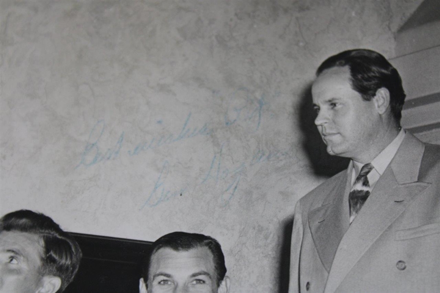 Ben Hogan Signed Original Photo w/ Ralph Guldahl & 'Best Wishes' Insc. JSA #AF85189 