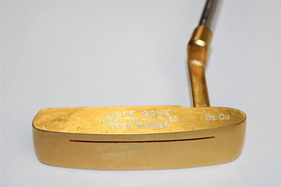 Jeff Gove 1995 Tri-Cities Open Winner Bobby Grace KBI-Scottsdale Gold Plated Putter