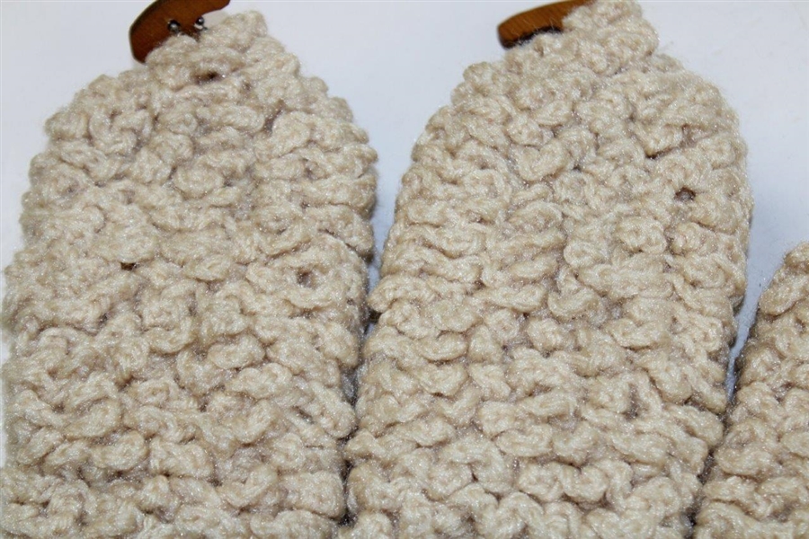 2 Sets Of Red & Tan Headcovers For Wood Shaft Or Classic Clubs