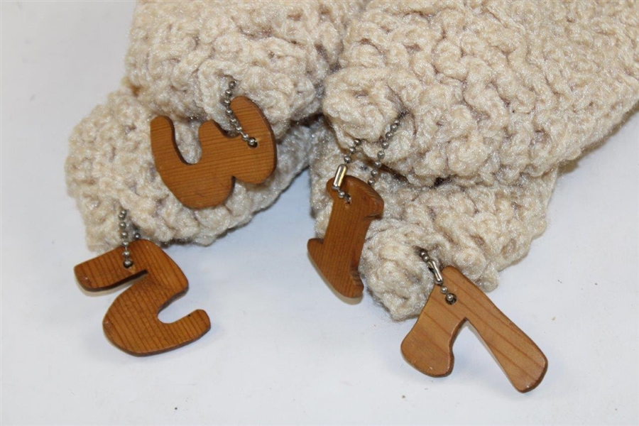 2 Sets Of Red & Tan Headcovers For Wood Shaft Or Classic Clubs