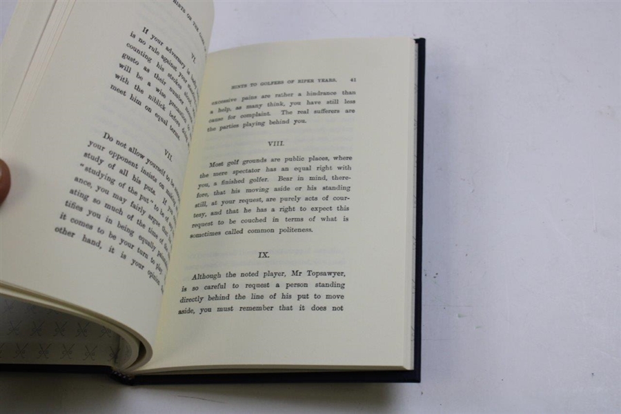 Hints On Golf' by Horace Hutchinson Signed By Publisher Robert Mcdonald & Golf Writer Herb Warren Wind