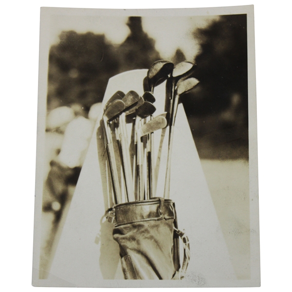 1920’s Wire Press Photo Of Glenna Colletts Golf Clubs