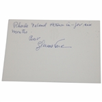 Glenna Collett Vare Stationary With A Note And Her Autograph "Glenna Vare" JSA ALOA 
