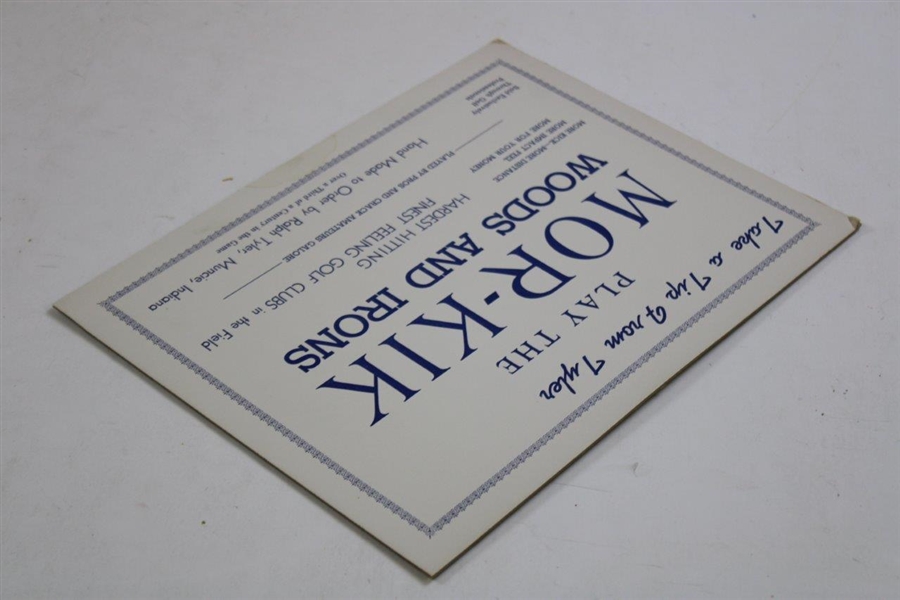 Mor-Kik Woods And Irons Countertop Sign With Original Mailer