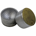 Both Sides For A Heavy Cast Iron Dimple Golf Ball Mold