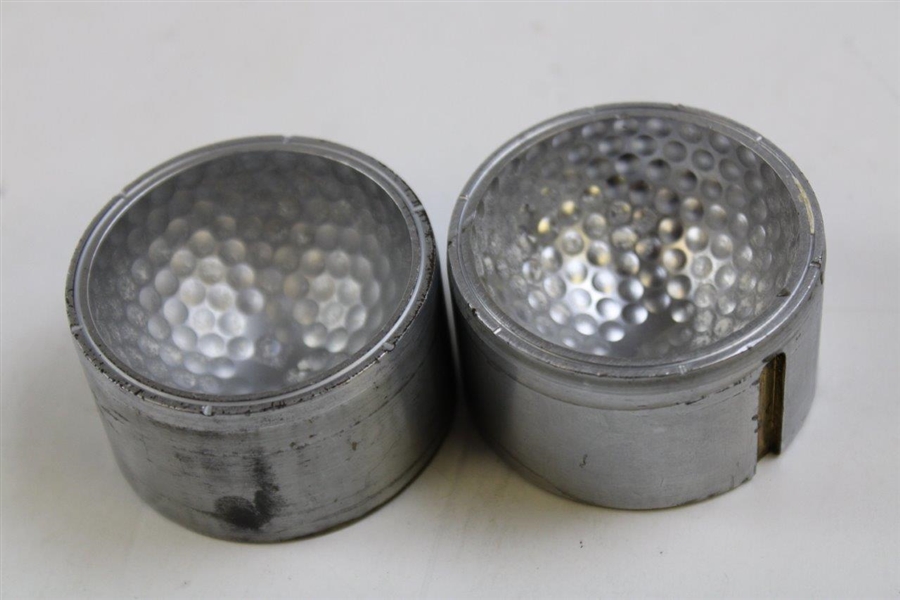 Both Sides For A Heavy Cast Iron Dimple Golf Ball Mold