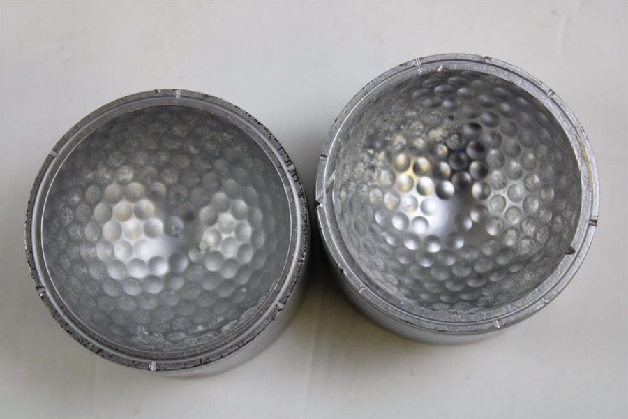 Both Sides For A Heavy Cast Iron Dimple Golf Ball Mold