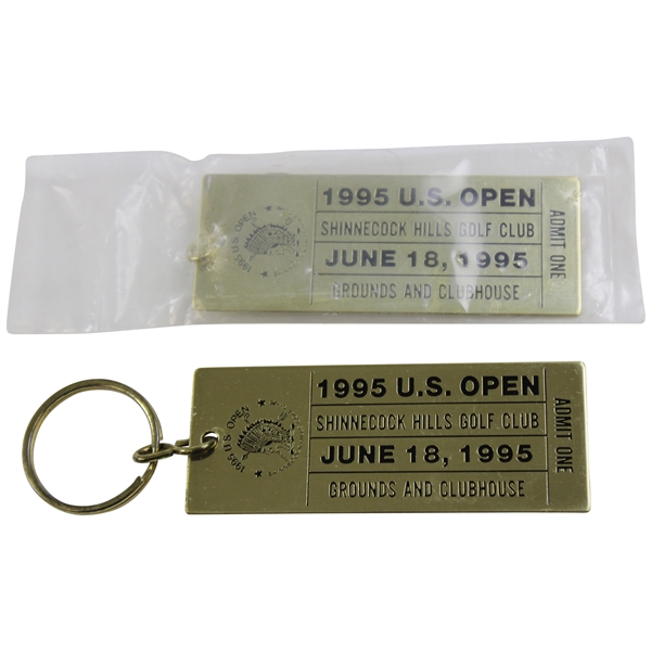 Two (2) Brass Key Rings From 1995 US Open