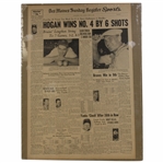 Des Moines Sunday Register Sports Dated June 14, 1953 Headline "Hogan Wins No. 4 By 6 Shots" (U.S. Open)