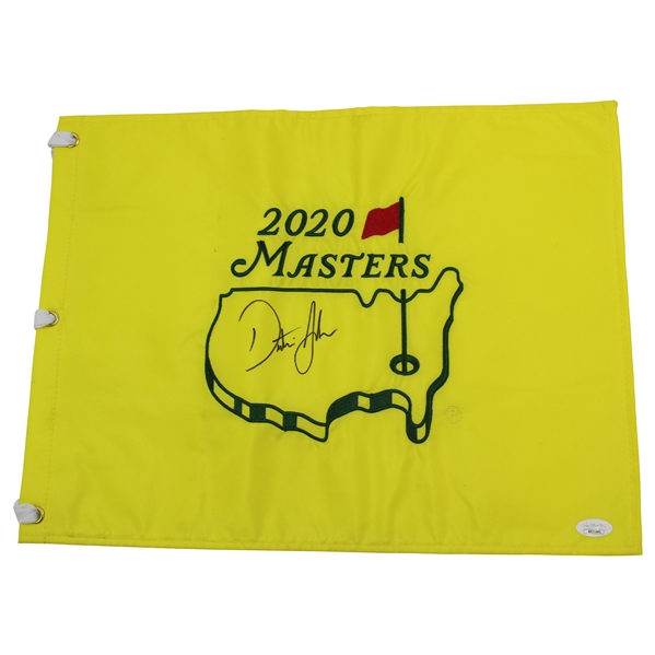 Dustin Johnson Signed 2020 Masters Embroidered Flag JSA #BB22441
