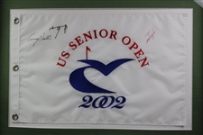 Player, Wadkins & Hubert Green Signed 2002 US Senior Open Framed Display JSA ALOA