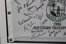 Smoltz, Orr, Palmer, Ford, Snead & 23 others Signed 1996 Athletes Against Cancer Framed Flag JSA ALOA